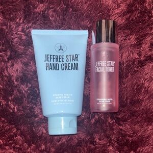 Jeffree Star Blue Hand Cream and Pink Facial Toner